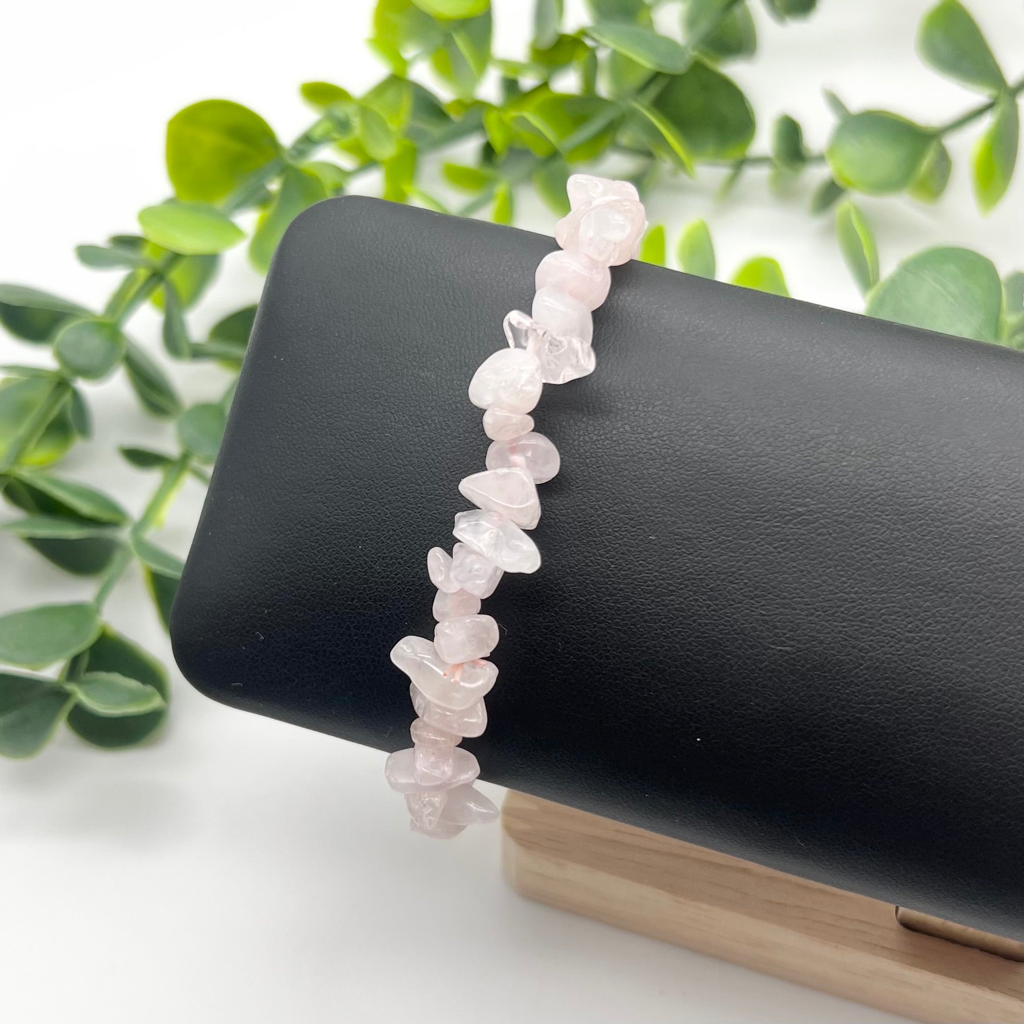 Rose Quartz Crystal Chip Bracelet