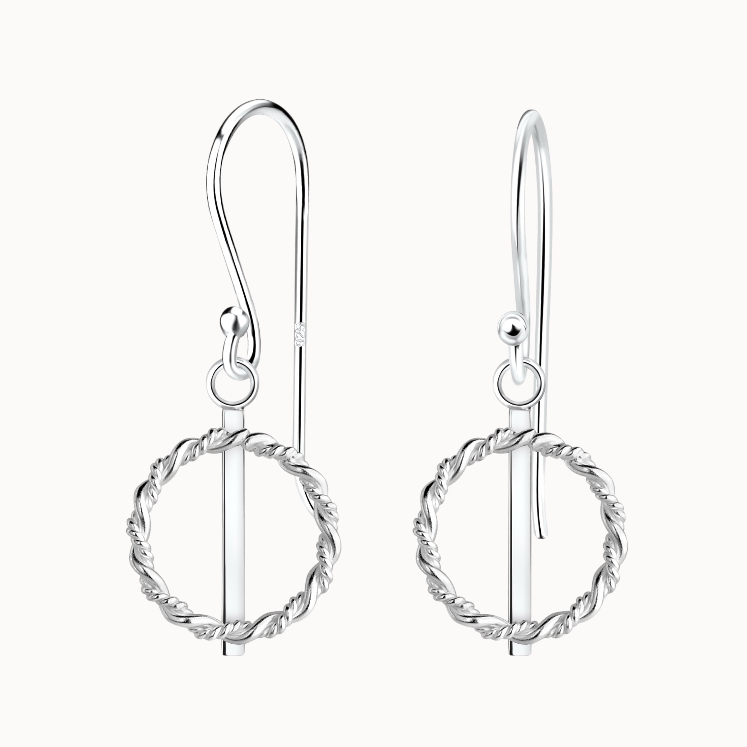 Twisted Circle Drop Earrings