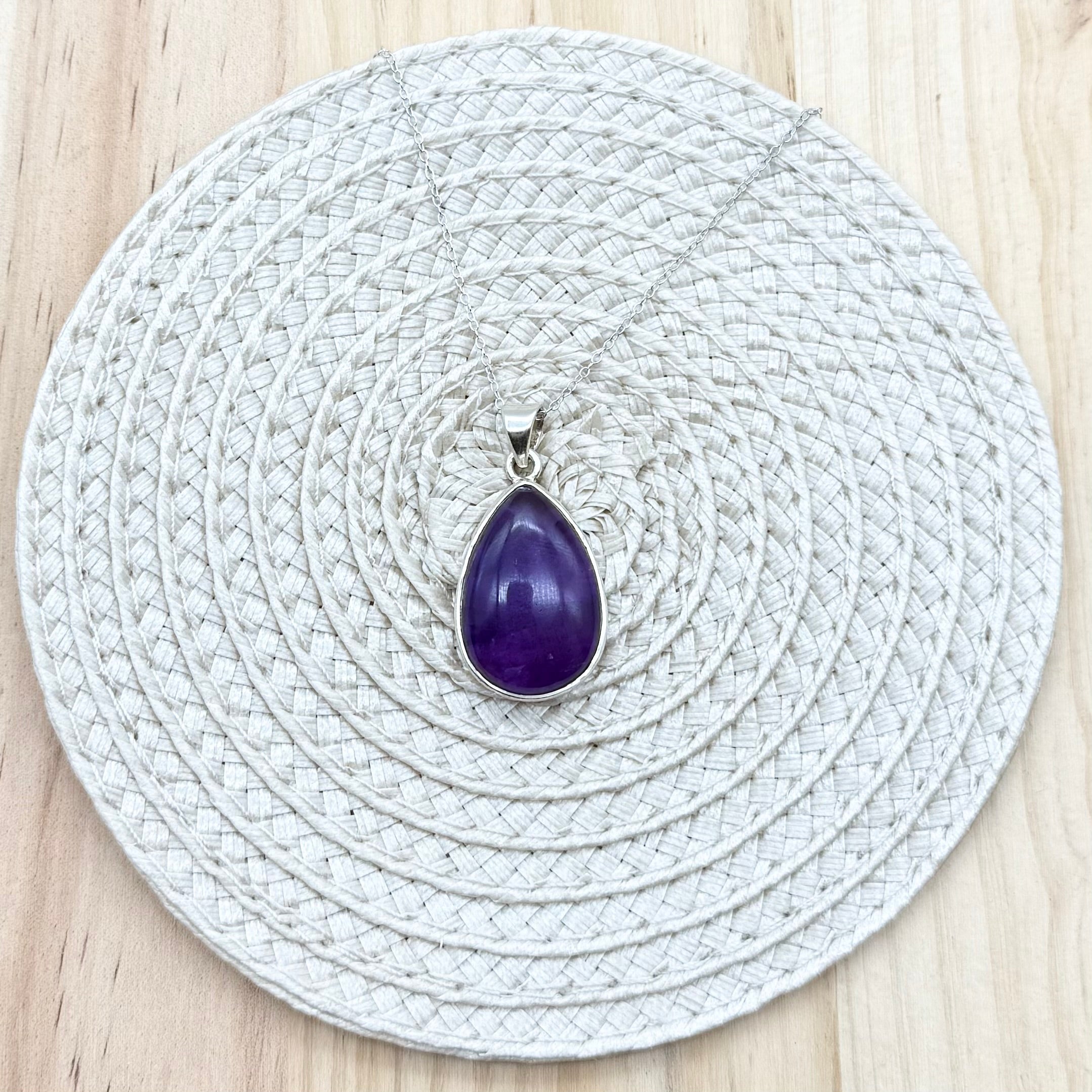 Amethyst Teardrop Necklace