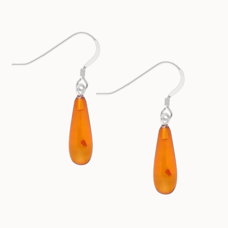 Amber Droplet Earrings