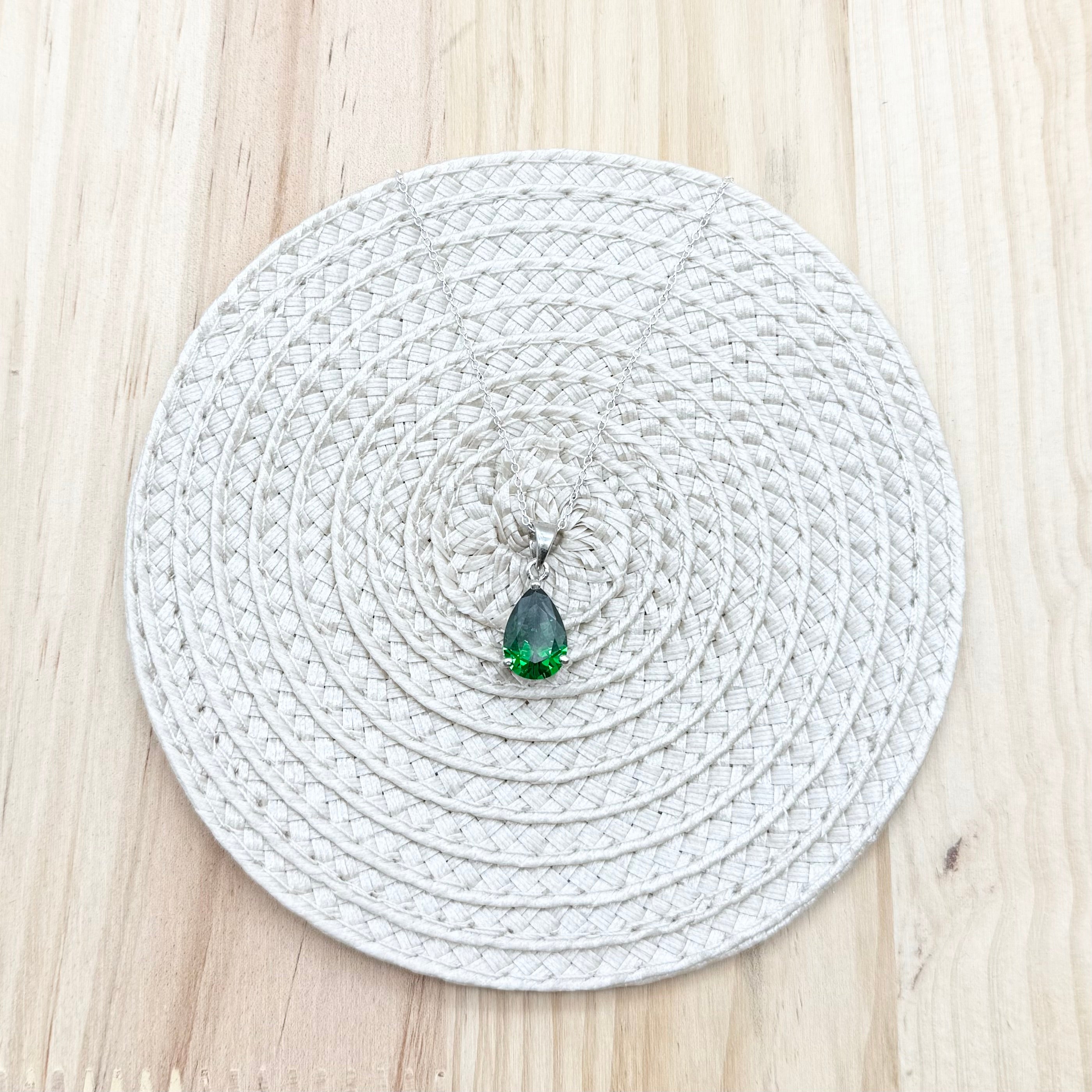 Emerald Teardrop Necklace