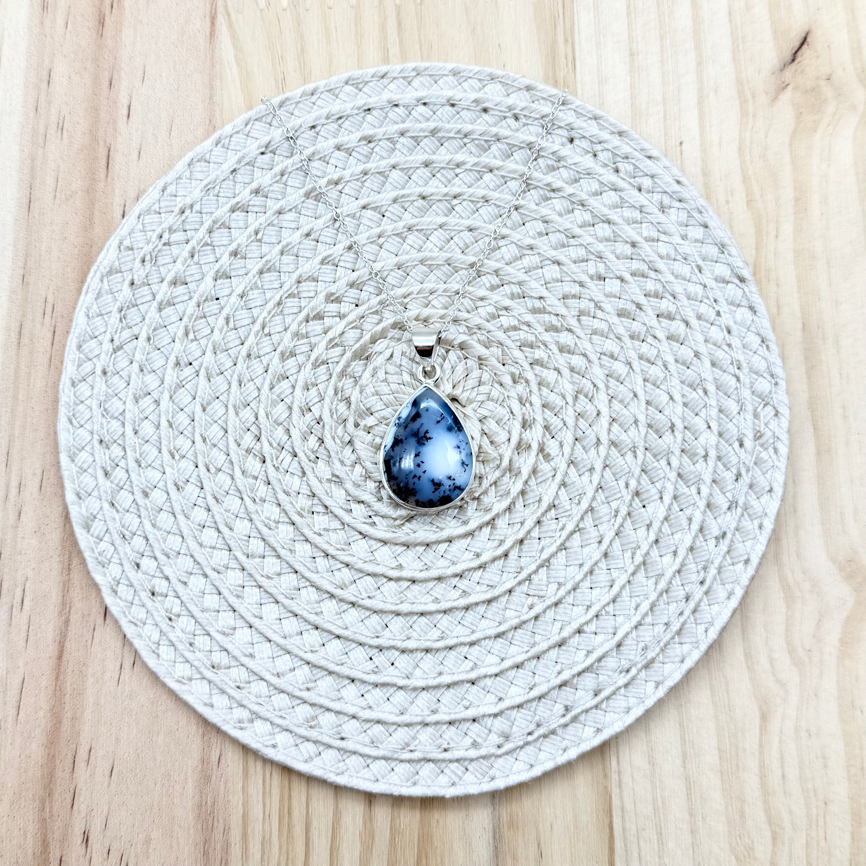 Merlinite Teardrop Necklace