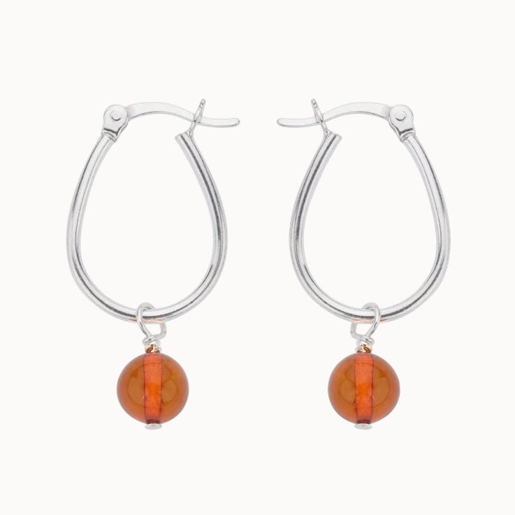 Fallon Amber Hoop Earrings