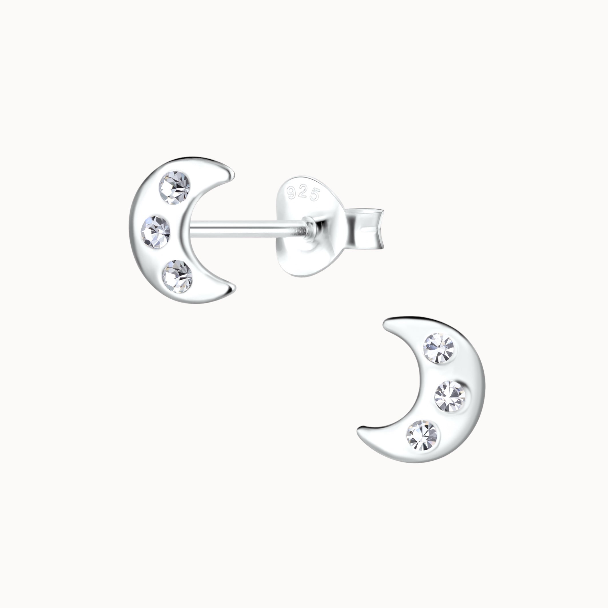 Twinkle Moon Stud Earrings