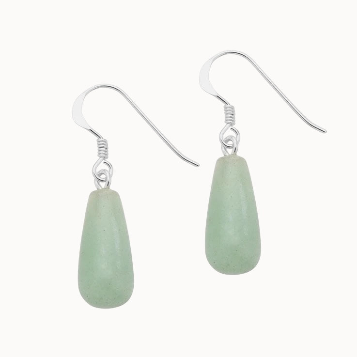 Green Aventurine Droplet Earrings