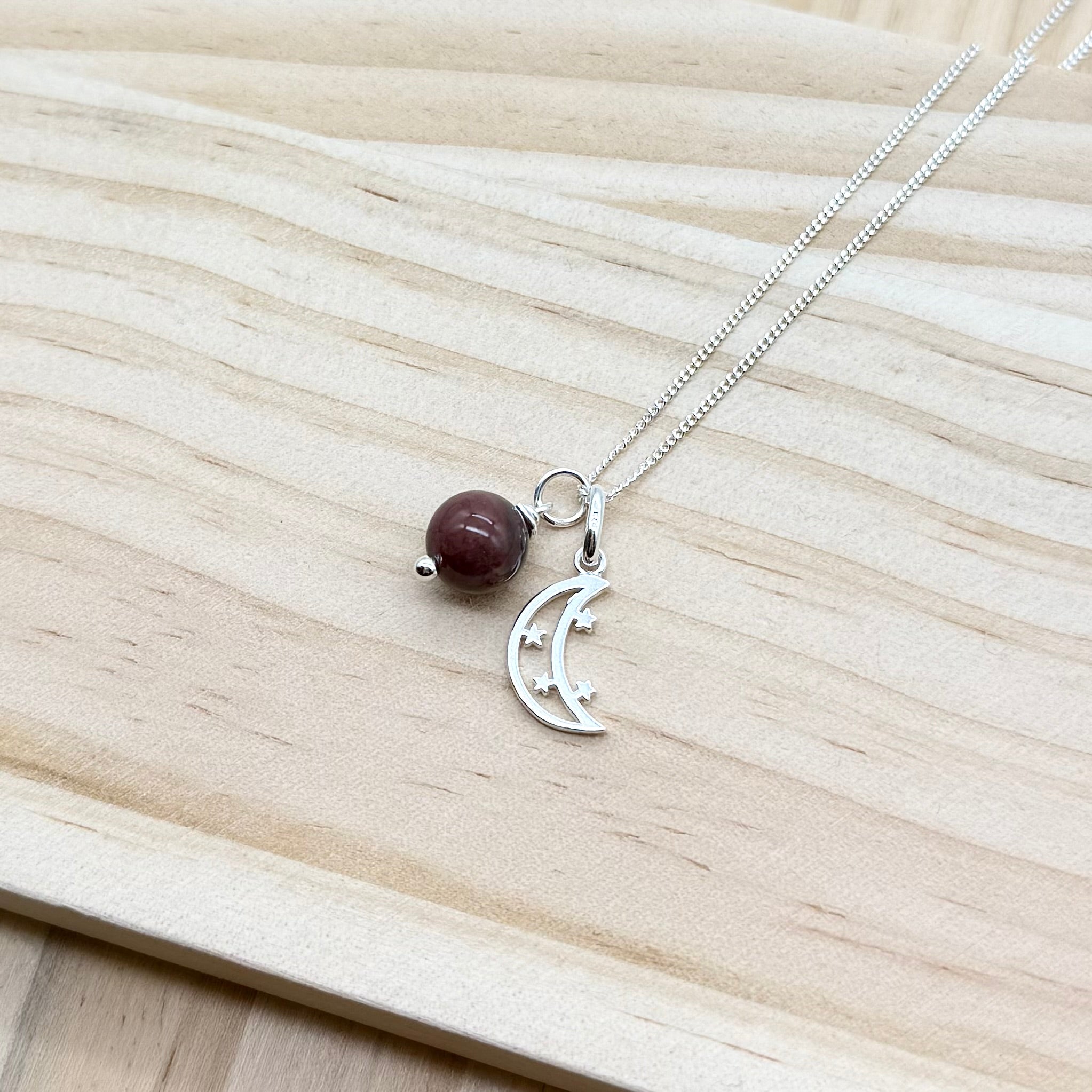 March Birthstone Charm Necklace