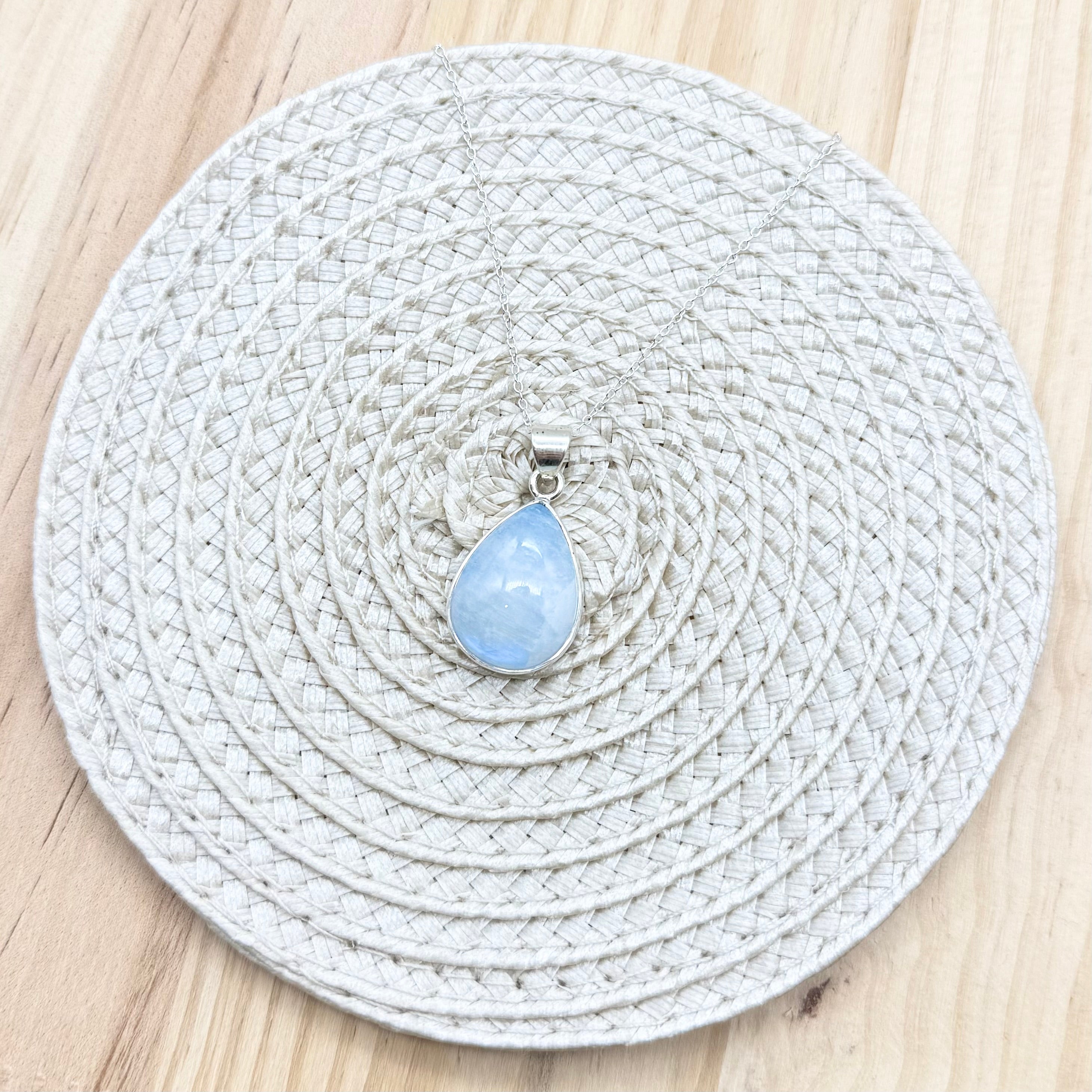 Moonstone Teardrop Necklace