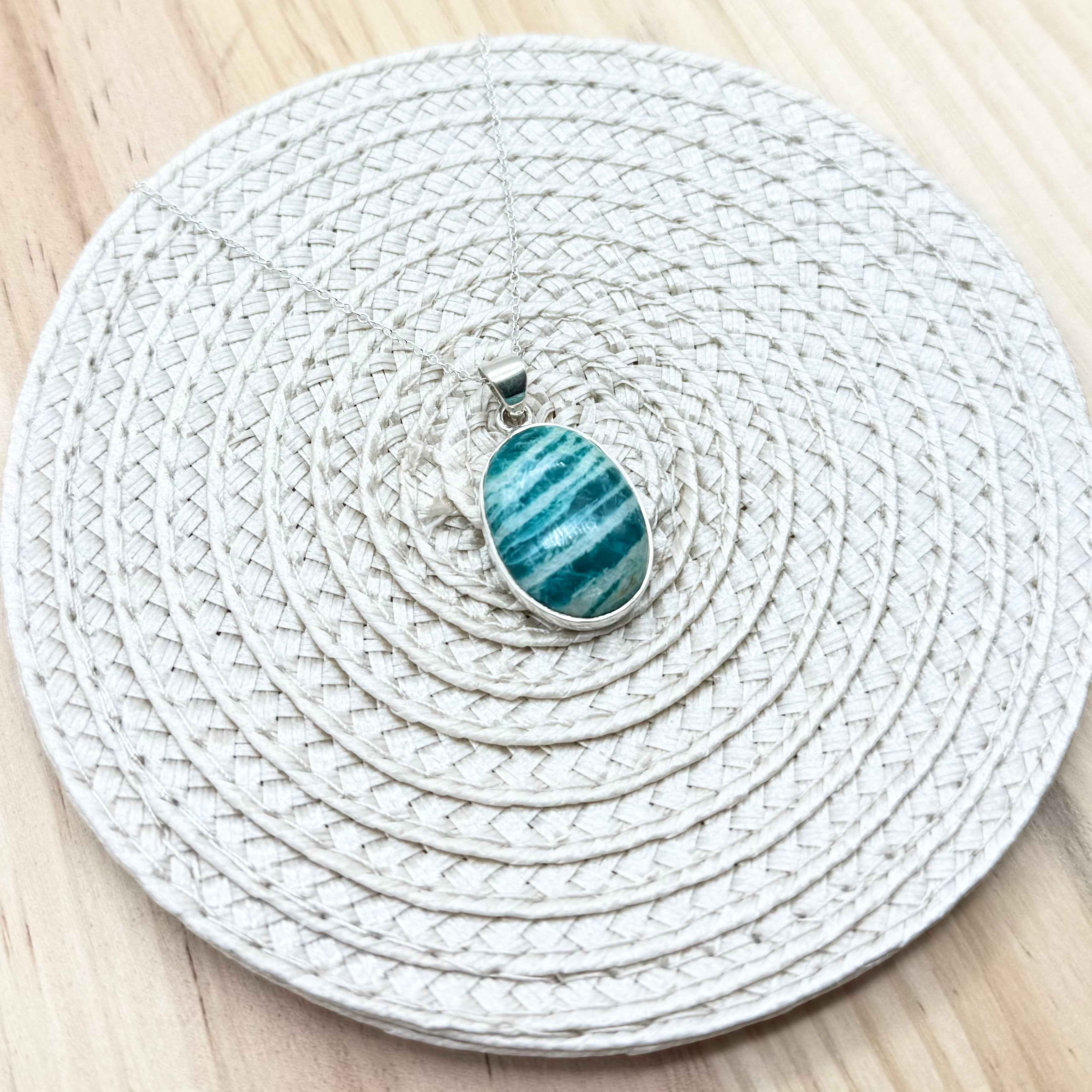 Amazonite Oval Necklace