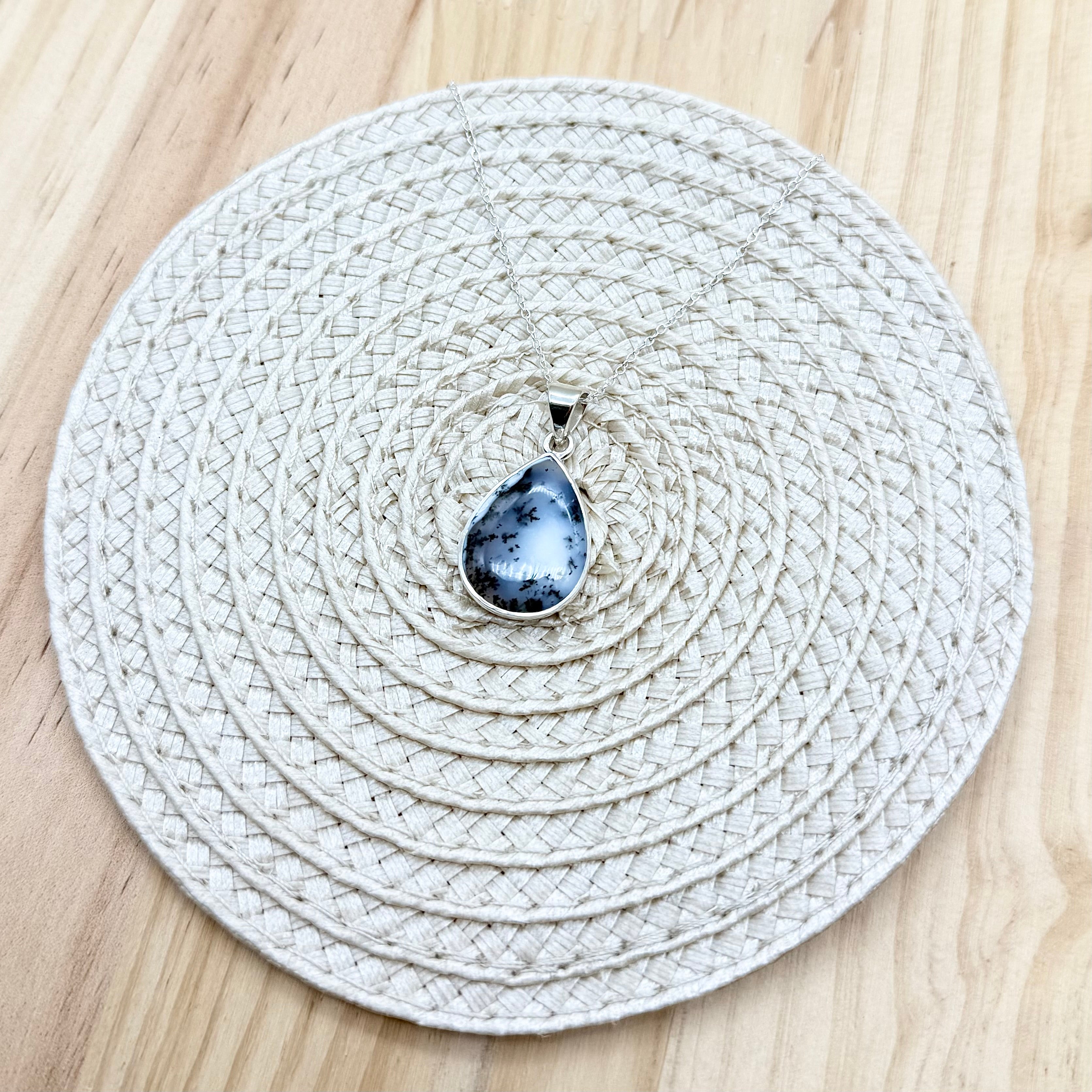 Merlinite Teardrop Necklace