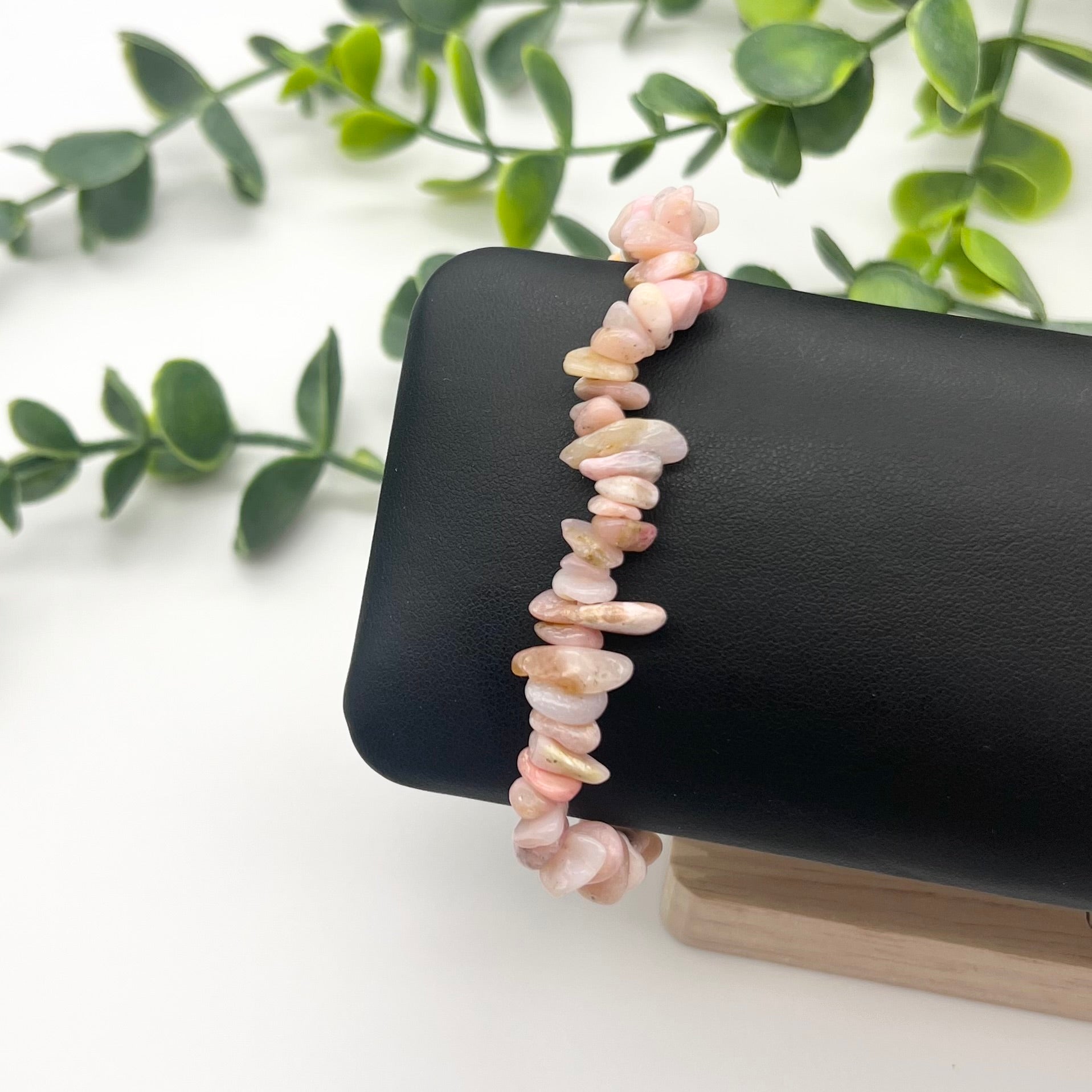 Pink Opal Crystal Chip Bracelet