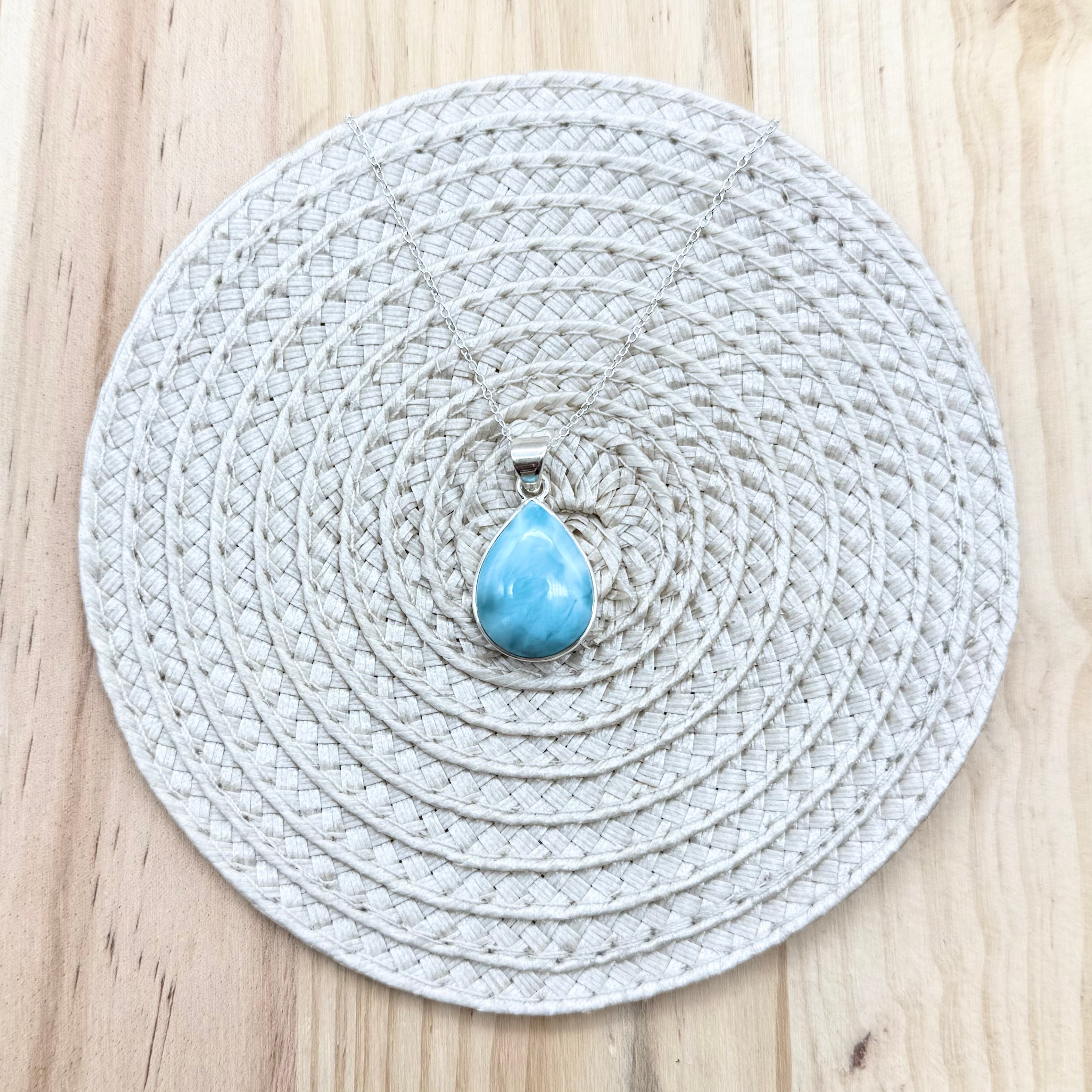 Larimar Teardrop Necklace