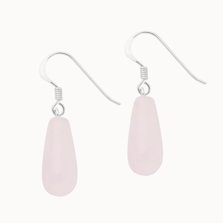 Rose Quartz Droplet Earrings